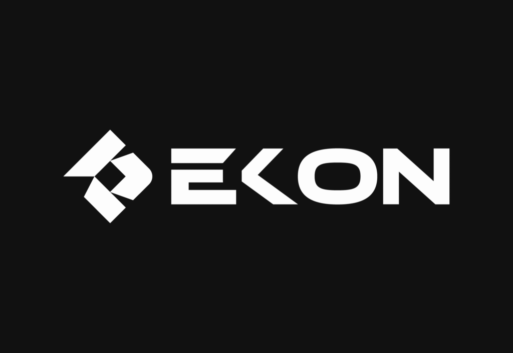 Logo Ekon, charte graphique immersive développée pour une marque de gaming