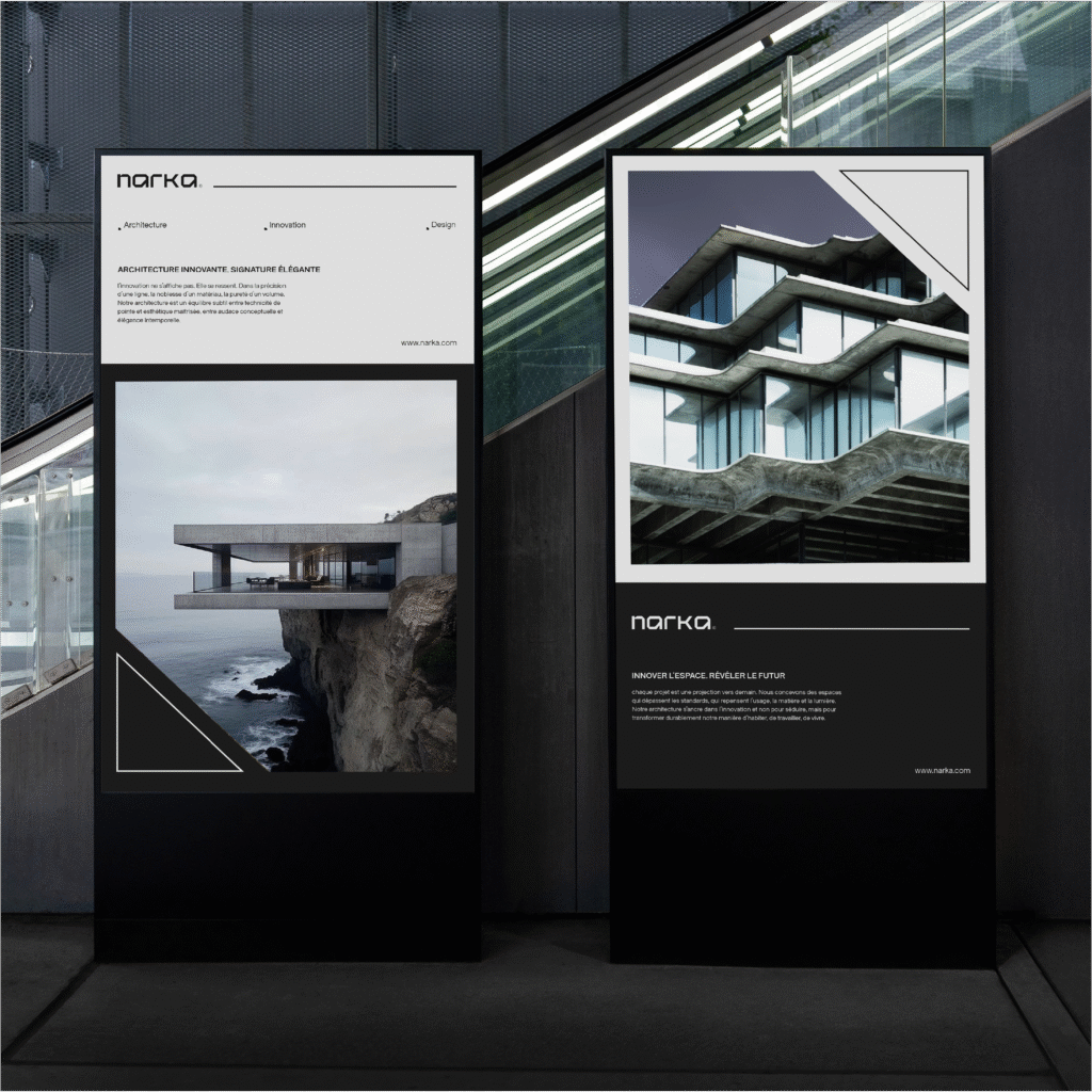Supports de communication print et digital réalisés par OXO Studio pour entreprises locales