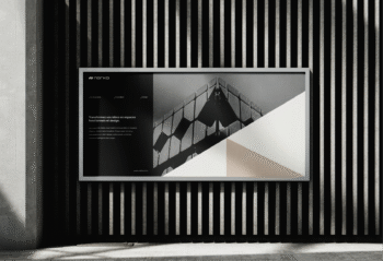 Affiche publicitaire conçue pour capter l’attention et promouvoir efficacement un service d'architecture