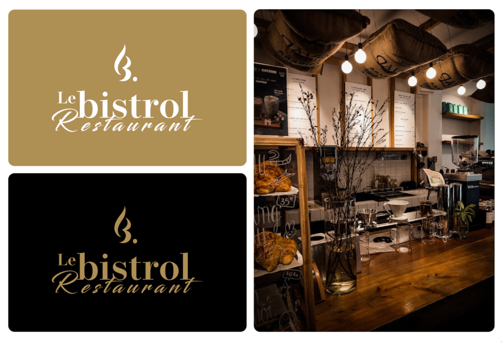 Logo raffiné pour bistro gastronomique, créé par OXO Studio graphiste entre Molsheim et Strasbourg