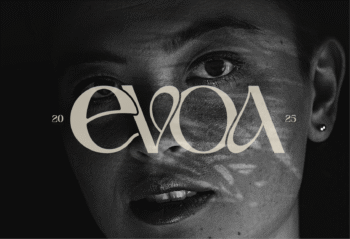Conception du logo Evoa et création d’une identité visuelle moderne par OXO Studio à Obernai.