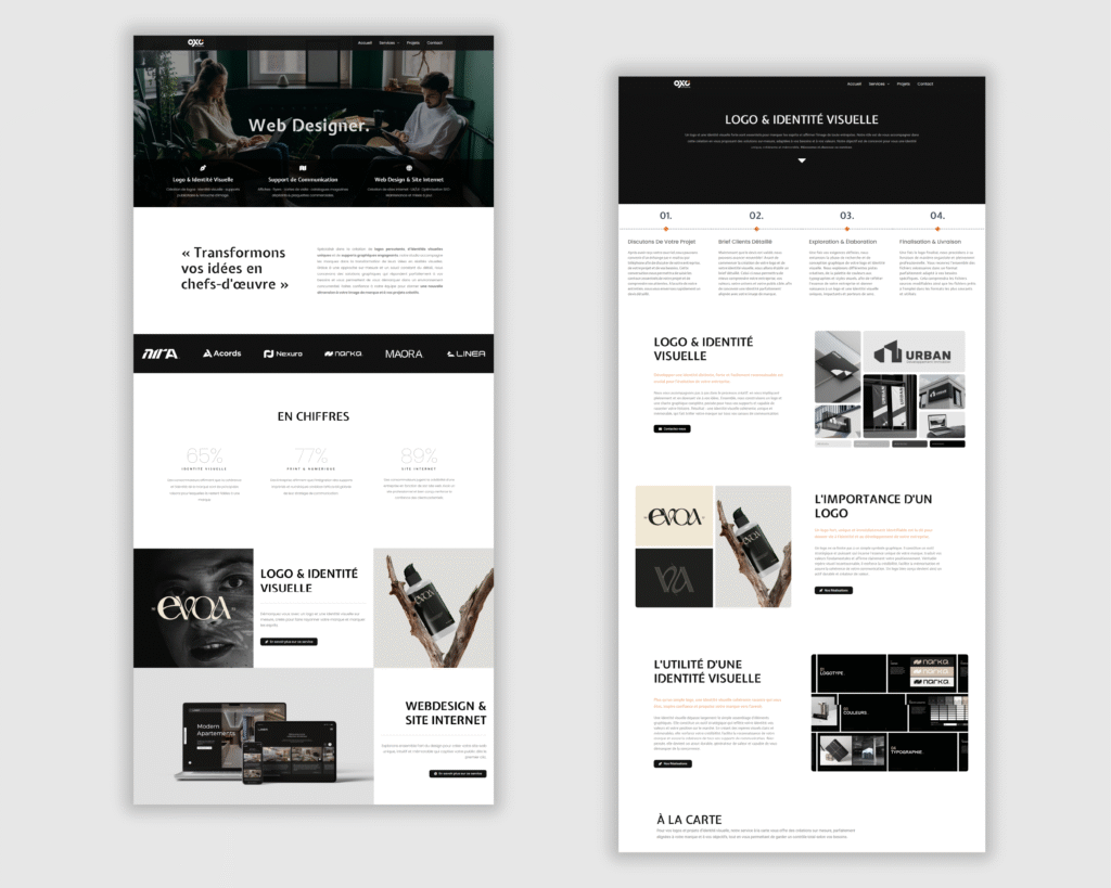 Maquette webdesign UI/UX pour un site internet professionnel près de Strasbourg