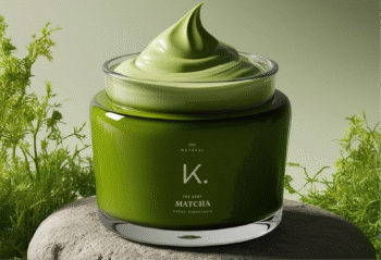 Pot de crème bio aux matières naturelles avec un packaging organique et authentique
