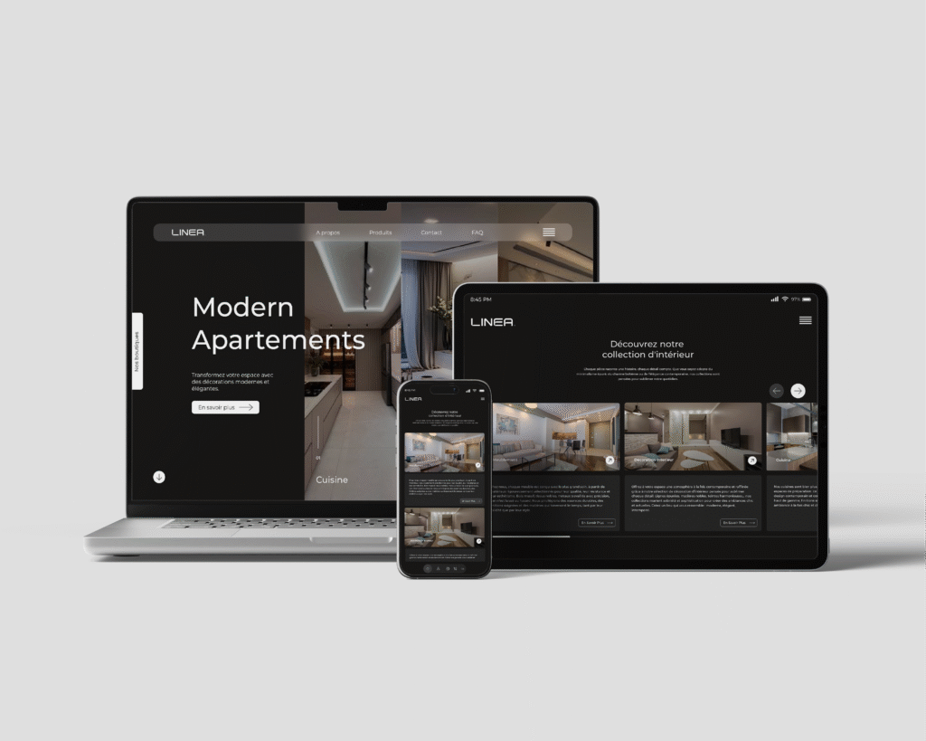 Conception site internet moderne et responsive - projet réalisé par OXO Studio