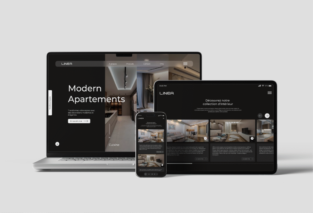 Site web responsive pour Linea par OXO Studio, concepteur web à Obernai en Alsace