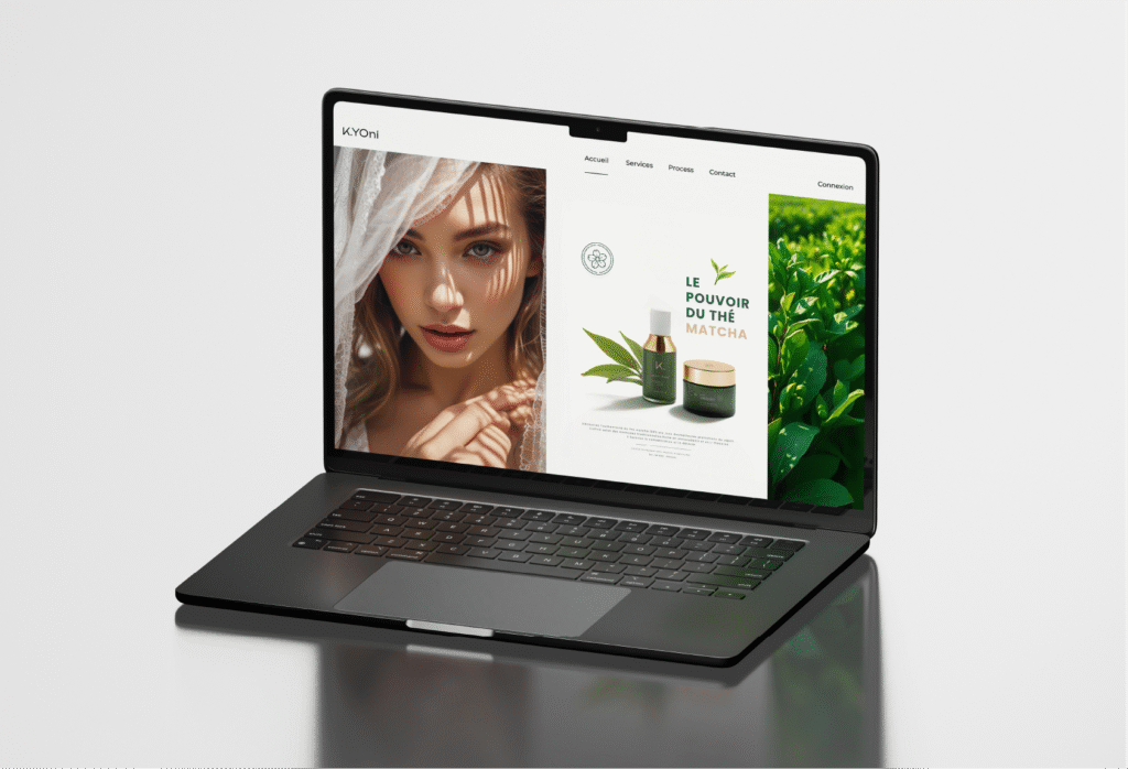 Site cosmétiques bio par OXO Studio, graphiste à Obernai, proche de Strasbourg