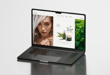 Site cosmétiques bio par OXO Studio, graphiste à Obernai, proche de Strasbourg