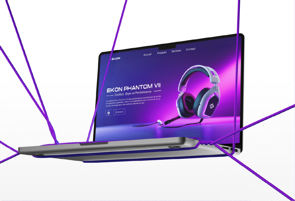 Site gaming immersif réalisé par OXO Studio, studio web à Obernai en Alsace