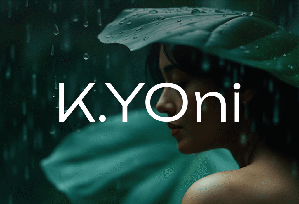 logo et identité visuelle cosmétique créé pour la marque K.YOni par OXO Studio