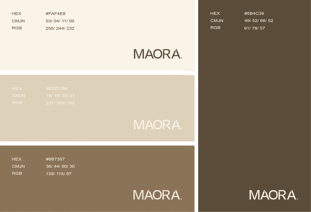 Palette de couleurs cohérente pour l'identité visuelle d'une marque