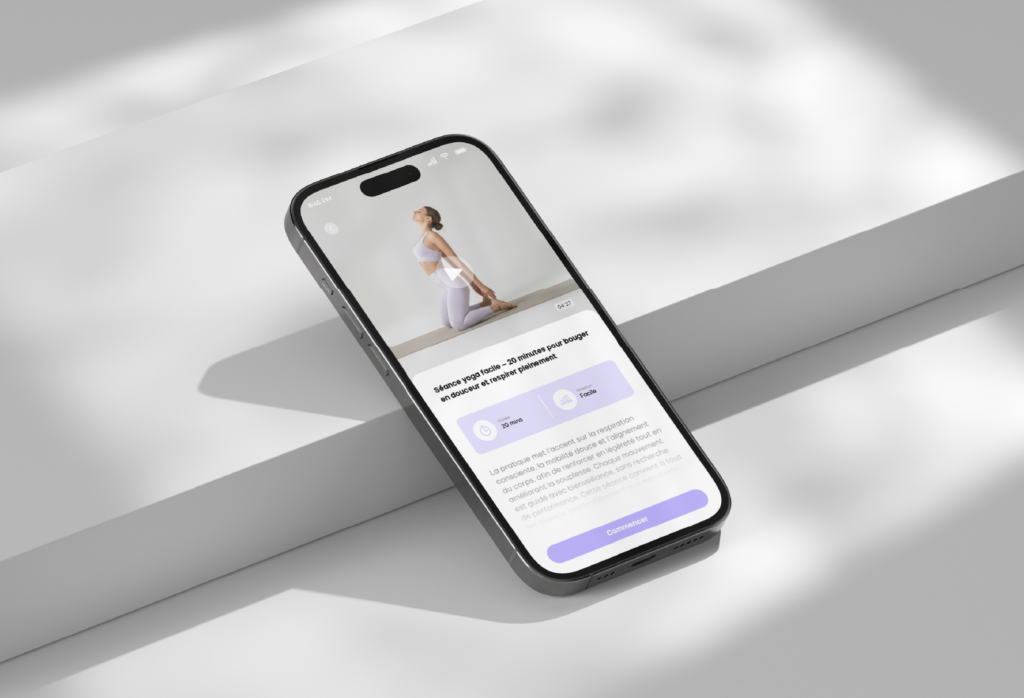 Site internet responsive sur mobile pour le domaine du bien-être - design UX/UI moderne et ergonomique par OXO Studio
