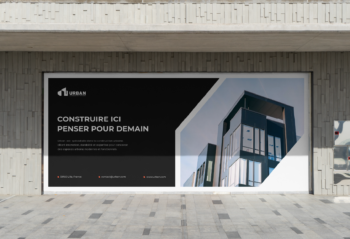 Affiche promotionnelle conçue pour mettre en avant des services du secteur du bâtiment