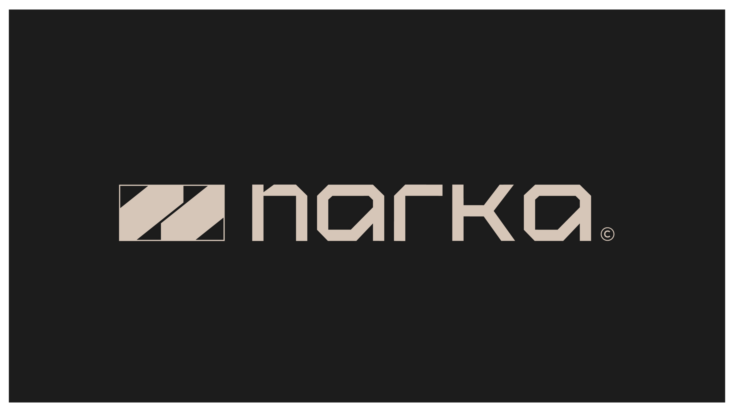Logo NARKA sur fond épuré, identité visuelle cabinet architecture contemporaine
