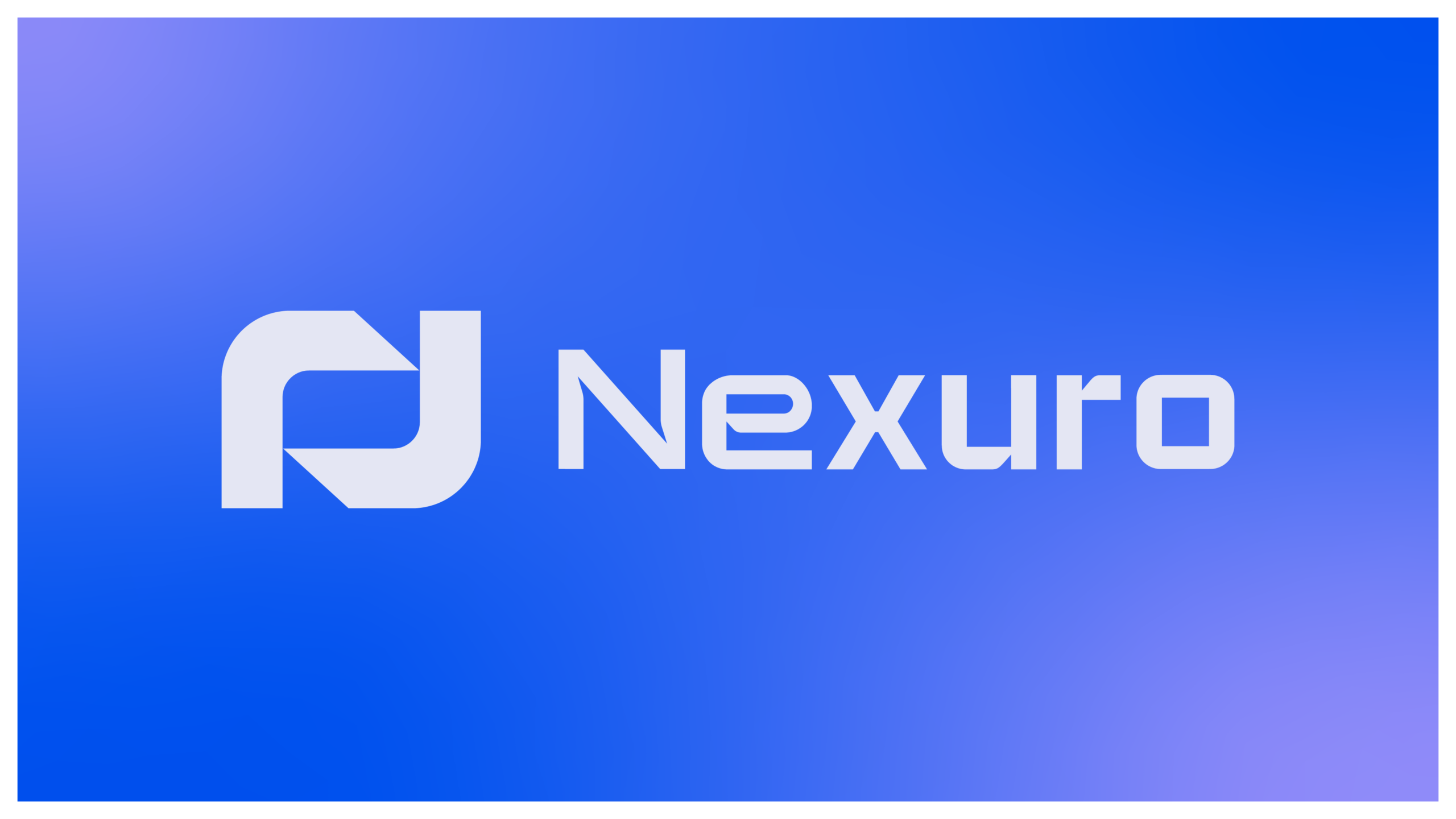 Logo NEXURO sur fond bleu électrique start-up recherche médicale innovante